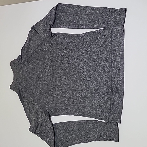 PINK VICTORIA'S SECRET Gray Quarter Zip Pull Over Active Wear Top - Size Medium - Picture 7 of 13